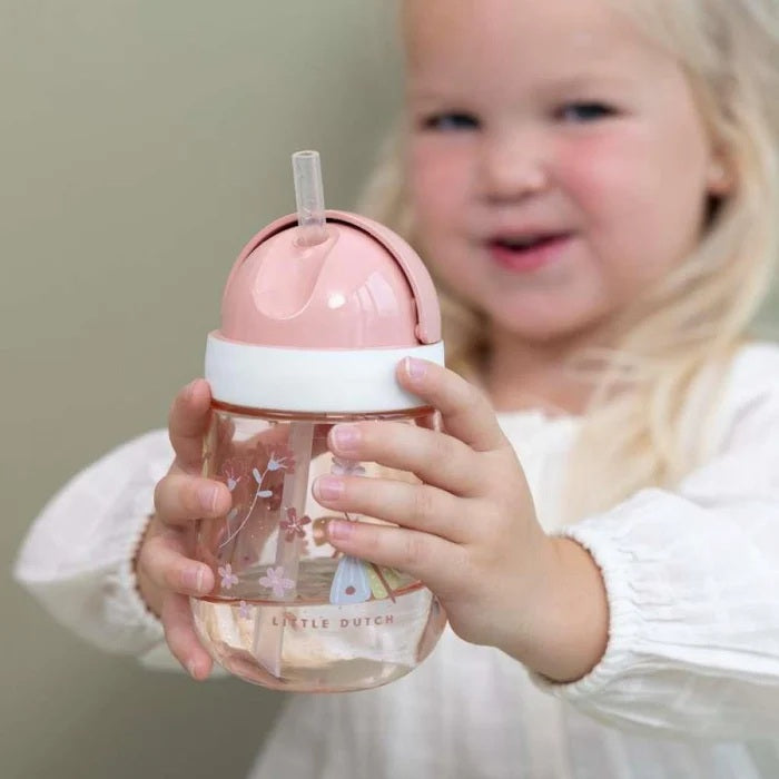 MEPAL Strohhalmbecher, tropffrei mit Strohhalm, 9 Monate+, 300 ml, WIESE