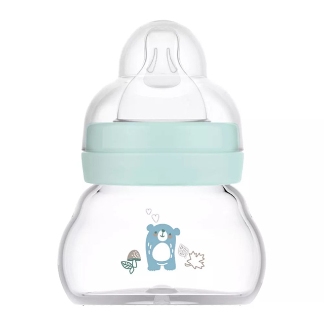 MAM Feel Good γυάλινο μπιμπερό 90 ml 0 μηνών+ θηλή 1