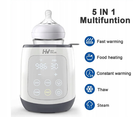 HEY VALUE 5în1 sterilizator și încălzitor pentru biberoane și borcane