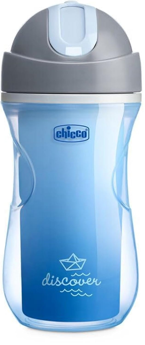 CHICCO Sport Cup ποτήρι χωρίς διαρροή με καλαμάκι 266 ml 14 μηνών+
