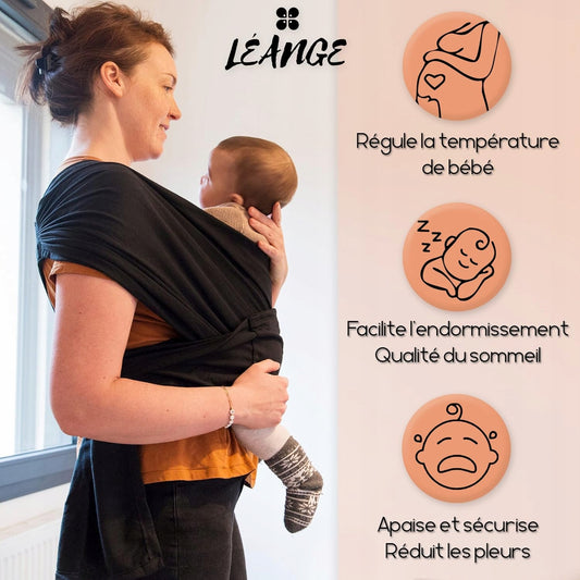 LEANGE écharpe de portage bébé 2 en 1