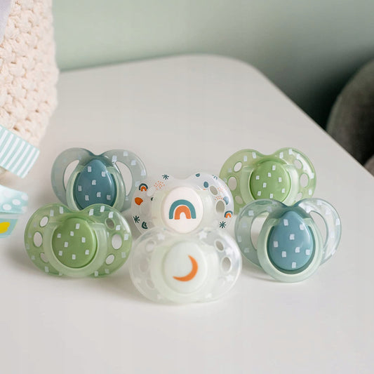 TOMMEE TIPPEE συμμετρικές πιπίλες x6 ΦΩΣΦΟΡΙΖΟΥΝ 18-36