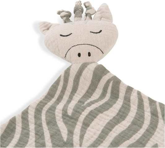 HAUCK Cuddle N Play mušelínový komforter plyšová hračka 25 x 25 cm ZEBRA SAGE