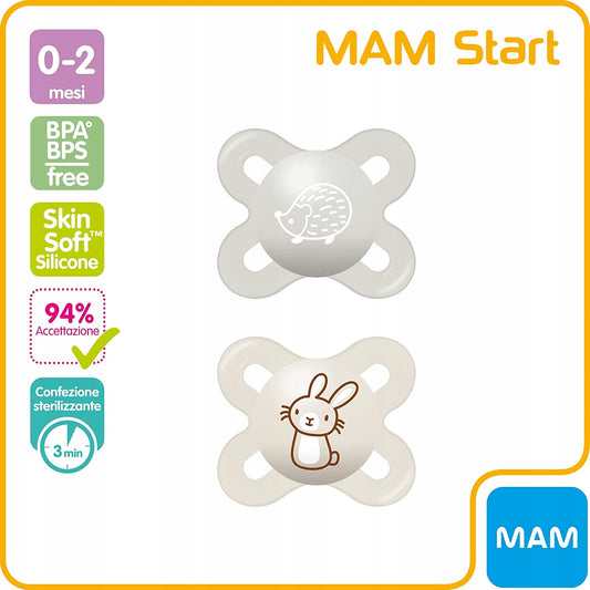 MAM START πιπίλα 0-2 μηνών + κουτί αποστείρωσης/μεταφοράς