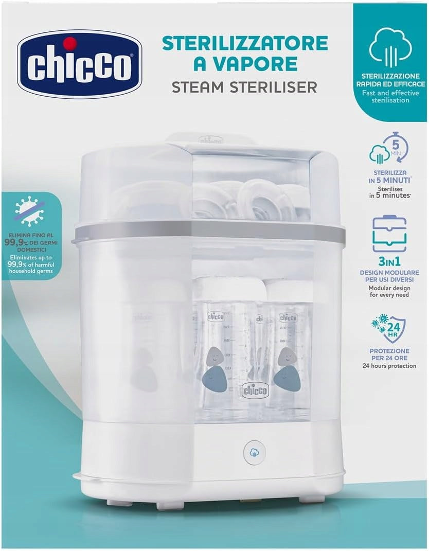 CHICCO ηλεκτρικός αποστειρωτής ατμού 3 σε 1