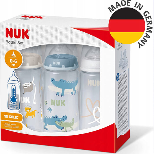 NUK No Colic zestaw butelek 3x 300 ml 0-6