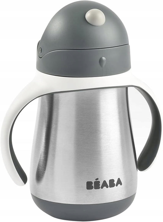 BEABA ανοξείδωτο ποτηράκι με καλαμάκι 250 ml
