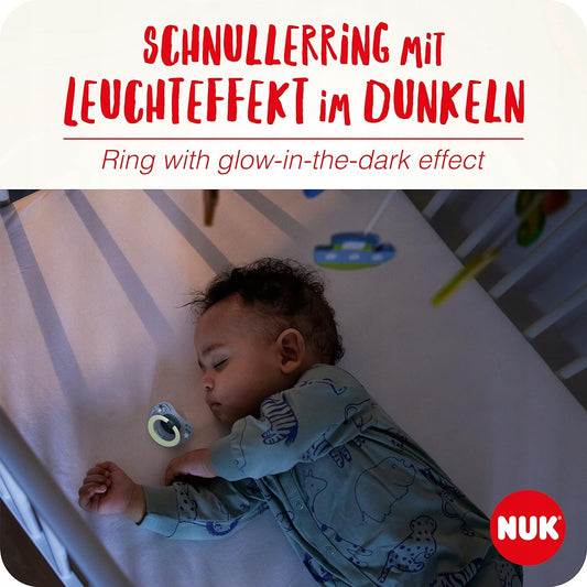 NUK SIGNATURE NIGHT upokojujúci cumlík x2 0–6 mes.