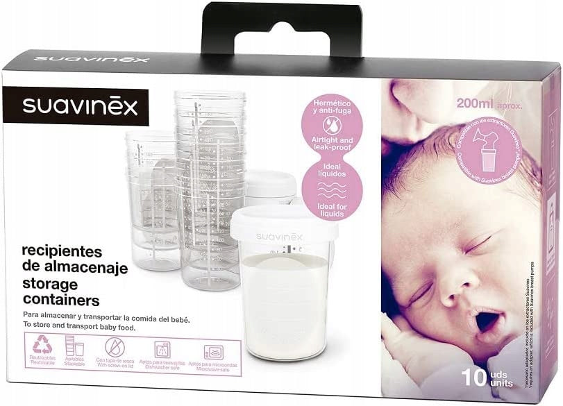SUAVINEX δοχεία αποθήκευσης 10 x 200ml