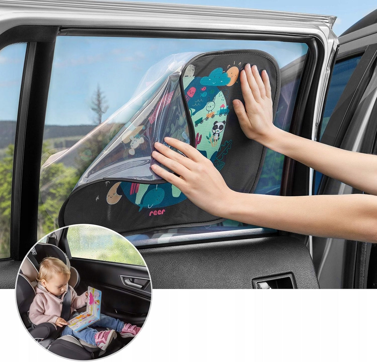 REER TravelKid Σκίαστρο Αυτοκινήτου για Παράθυρο UV 50+ 2 τεμάχια