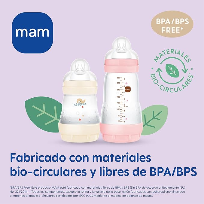 MAM Easy Start butelka antykolkowa 260ml 2m+ x2