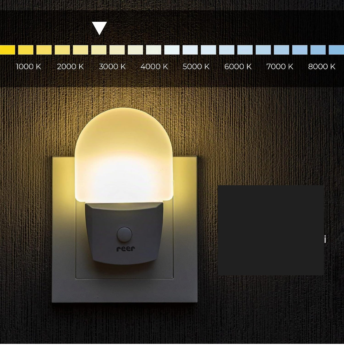 REER NightGuide φωτάκι νυκτός LED για πρίζα με διακόπτη 6 x 9,5 cm