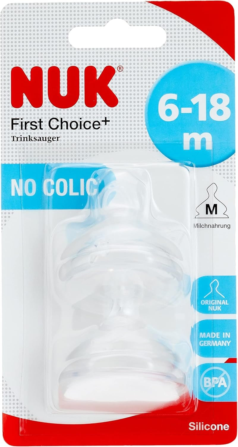 NUK First Choice θηλές από σιλικόνη M 6 18m x2