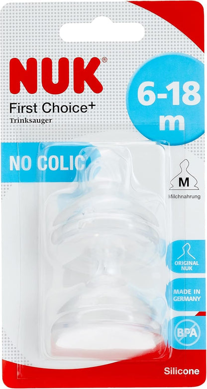 NUK First Choice θηλές από σιλικόνη M 6 18m x2