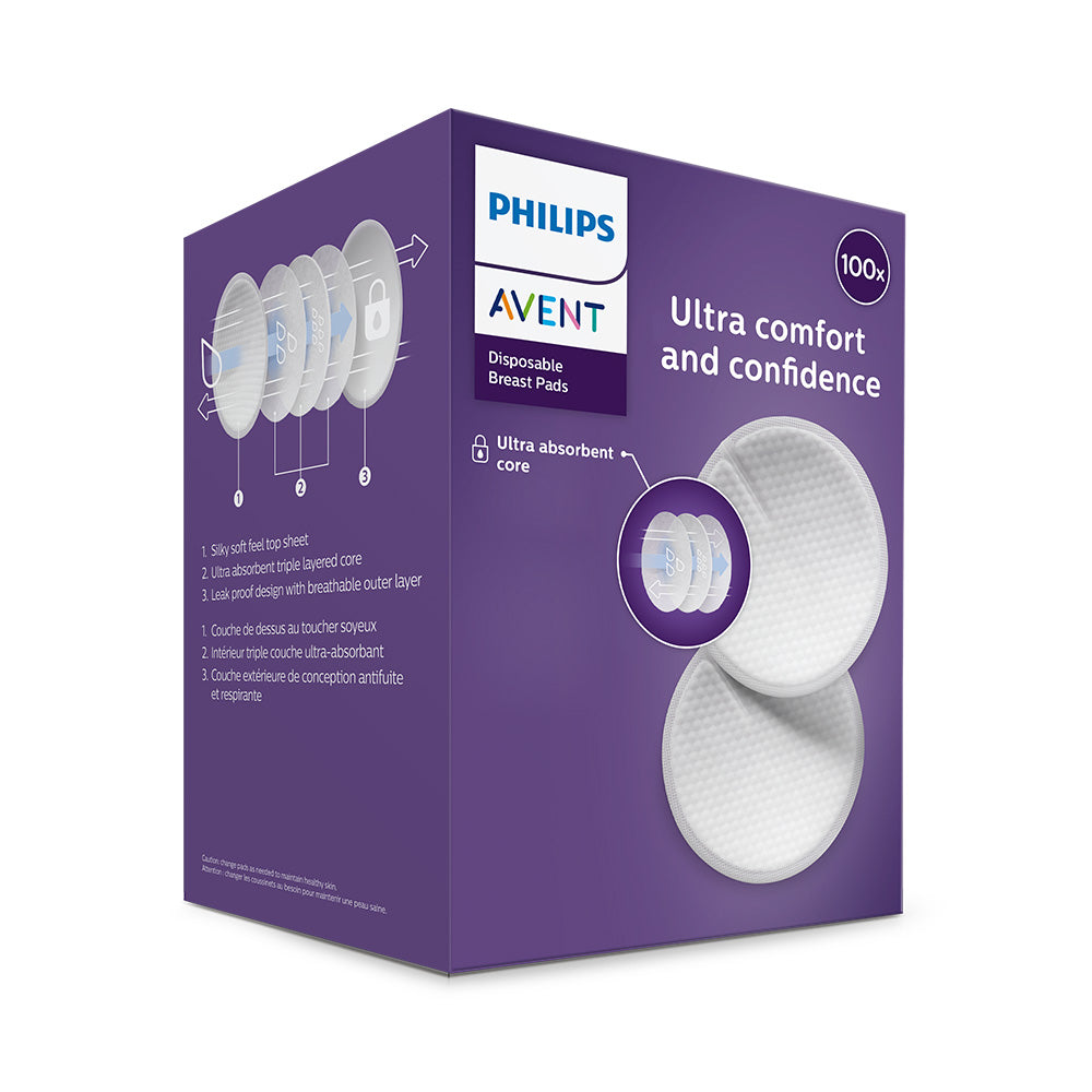 Μίας χρήσης επιθέματα στήθους Philips Avent λευκά 100 τεμ.