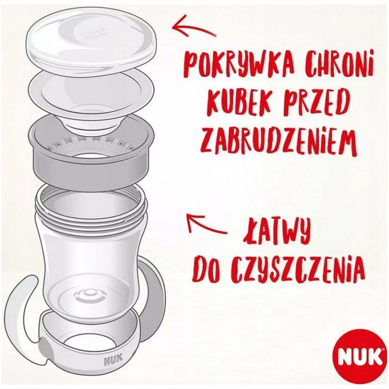 NUK Mini Magic Cup KUBEK NIEKAPEK 160 ml z pokrywką chroniącą przed zabrudzeniem i łatwą do czyszczenia