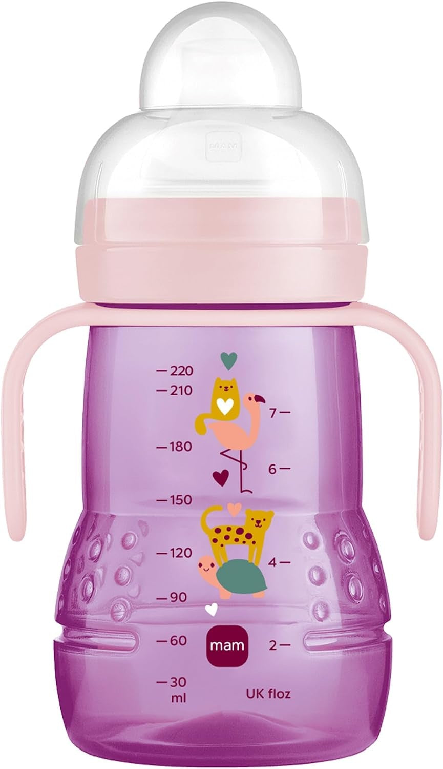 MAM Trainer+ Trinklernbecher 220 ml mit 2 Trinkschnäbeln, 4 m+