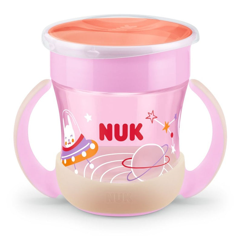 NUK Mini Magic Cup kubek niekapek 360° 160 ml 6 m+ świecący w ciemności
