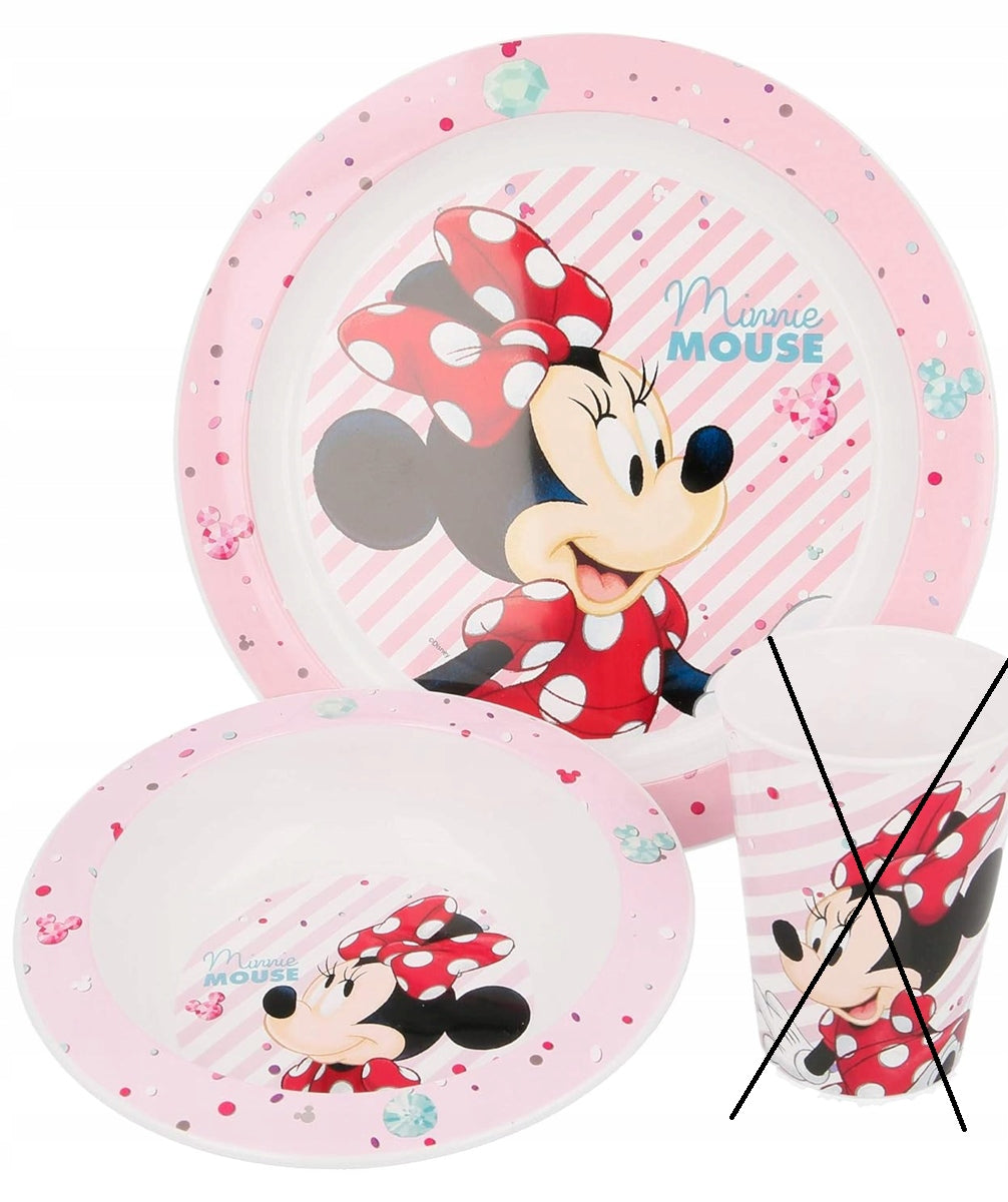 DISNEY MINNIE MOUSE set de veselă farfurie + bol