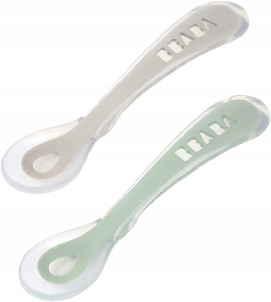 BEABA cuchara de silicona x2 con estuche