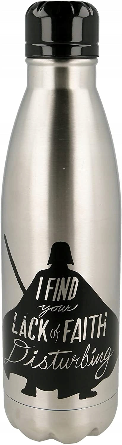 STOR Darth Vader butelka termiczna ze stali 780 ml, srebrna, stal nierdzewna, motyw Star Wars