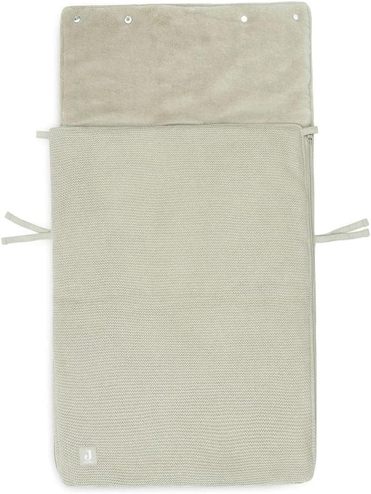 Jollein Basic Knit olive stroller footmuff