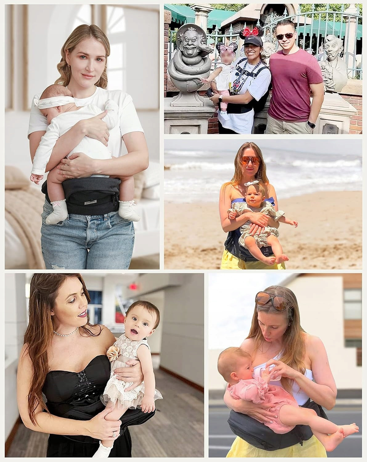 BABYMUST fotelik nosidełko biodrowe 4-30 kg do noszenia dziecka, wygodny pas biodrowy dla niemowląt