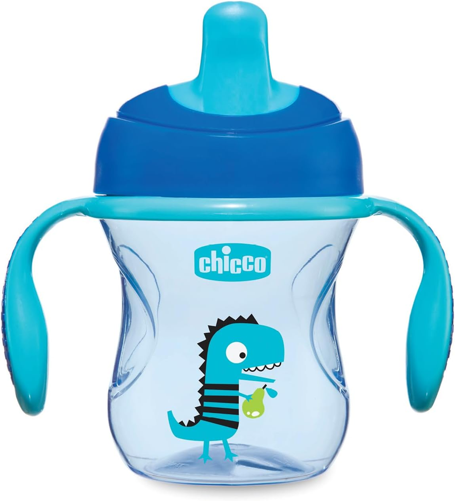 Κούπα Μετάβασης CHICCO, ποτηράκι χωρίς διαρροή με στόμιο και λαβές 200 ml 4 μηνών+