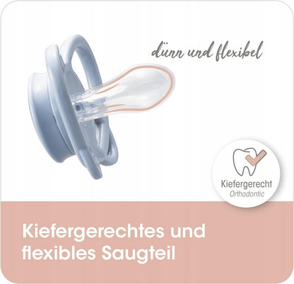 NIP My Butterfly smoczek uspokajający x2 0-6 msc. ortodontyczny, cienki i elastyczny