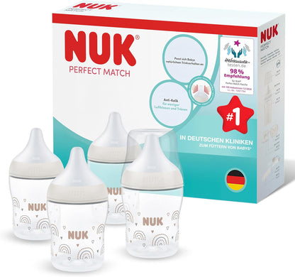 Antikolikové fľaše NUK Perfect Match 150 ml ×4 3m+