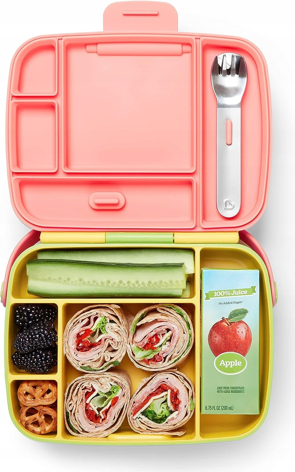 MUNCHKIN Bento Box δοχείο φαγητού + μαχαιροπίρουνα, 5 θήκες