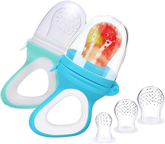 MELARQT Obstsauger für Babys 3-12 Monate, 2 Stück, 6 Mundstücke