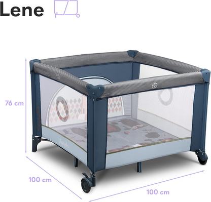 LIONELO FIE παιδικό κρεβατάκι ταξιδιού πάρκο 100 x 100 cm έως 15 kg
