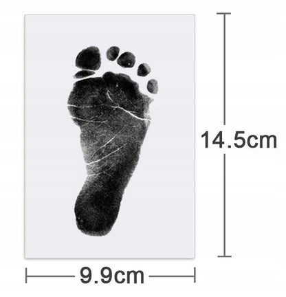 NABANCE BABY tusz i 2 arkusze do odcisków dłoni, stóp 9,9 x 14,5 cm 1szt. odcisk stóp dziecka 14,5 cm