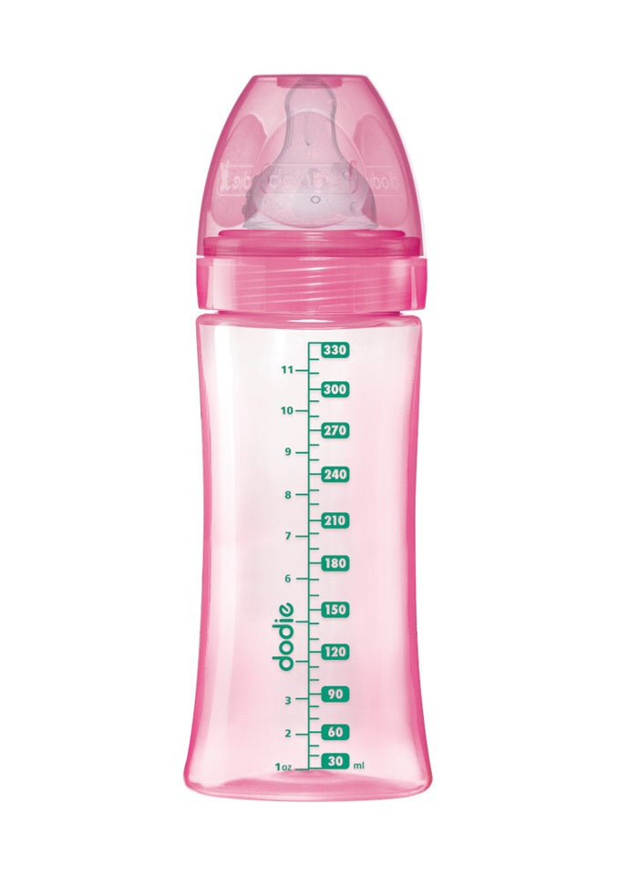 DODIE butelka 330 ml smoczek 3 szybki przepływ 6 m+