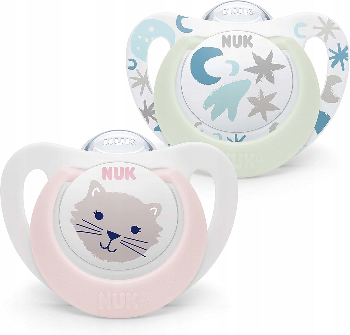 NUK STAR Day&Night πιπίλα x2 0-6 μηνών
