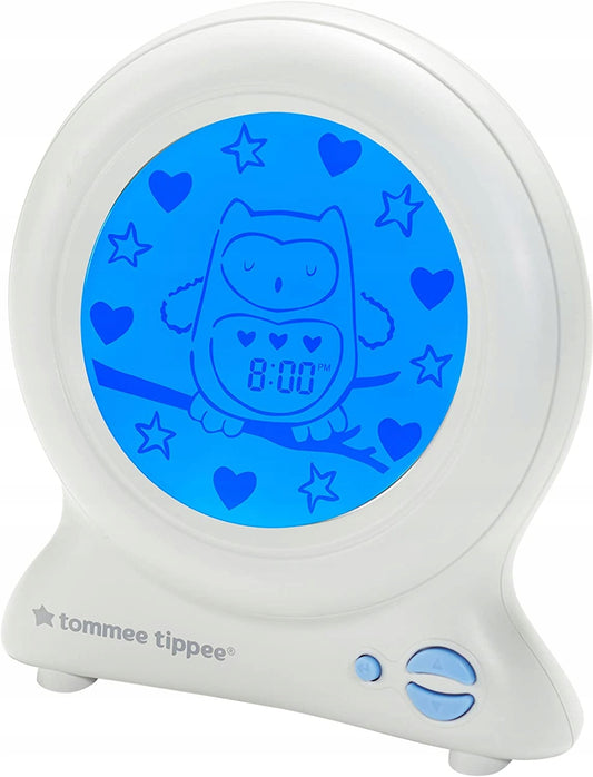 TOMMEE TIPPEE Groclock zegar trener snu 24m+ szary z niebieskim wyświetlaczem LED i motywem sowy