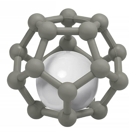 MCGMITT Teether Ball jucărie de dentiție din silicon cu zornăitoare, 8,5 x 10 cm