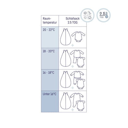 Julius Zöllner Lime muslin sleeping bag, size 62 to 68