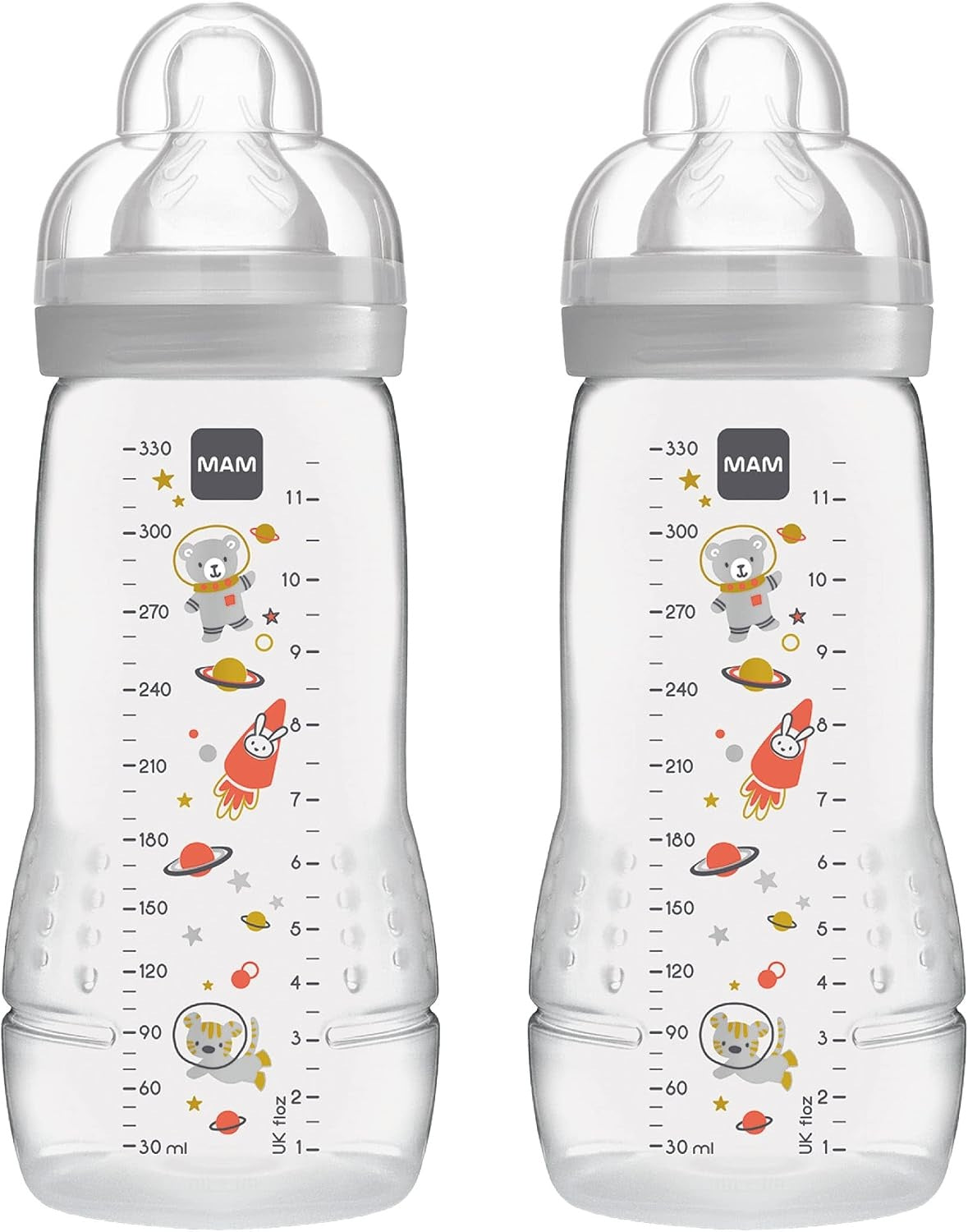 MAM Easy Active bottle set, 330 ml, 4+ months, nipple 2, COSMOS