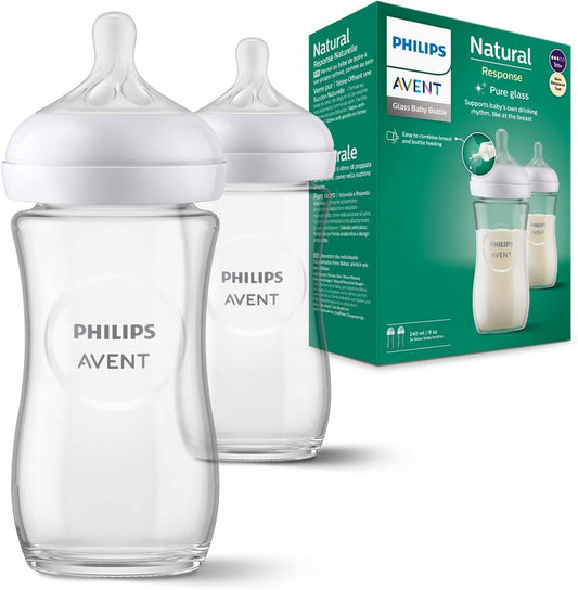 PHILIPS AVENT Natural RESPONSE butelka 240 ml 1msc+ SZKŁO x2