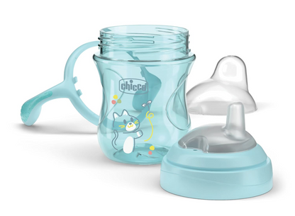 CHICCO Transition Cup чашка против разливане с накрайник и дръжки 200 ml 4 m+