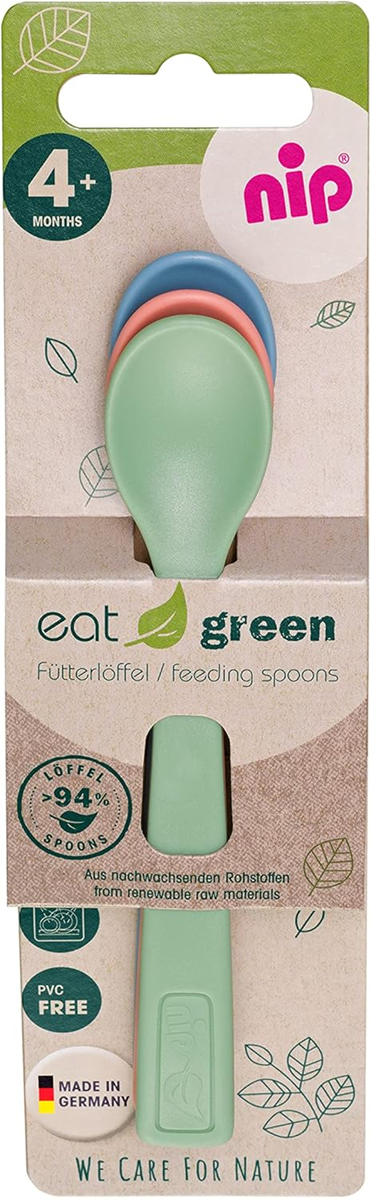 NIP Eat Green σετ κουταλιών 3 τεμαχίων 14 cm 4 μηνών+ – φωτογραφία προϊόντος 2