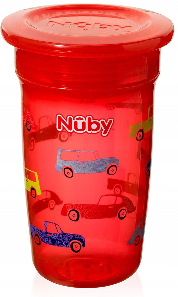 NUBY Sipeez KUBEK NIEKAPEK 300 ml ustnik 360 stopni SAMOCHODY 1 sztuka