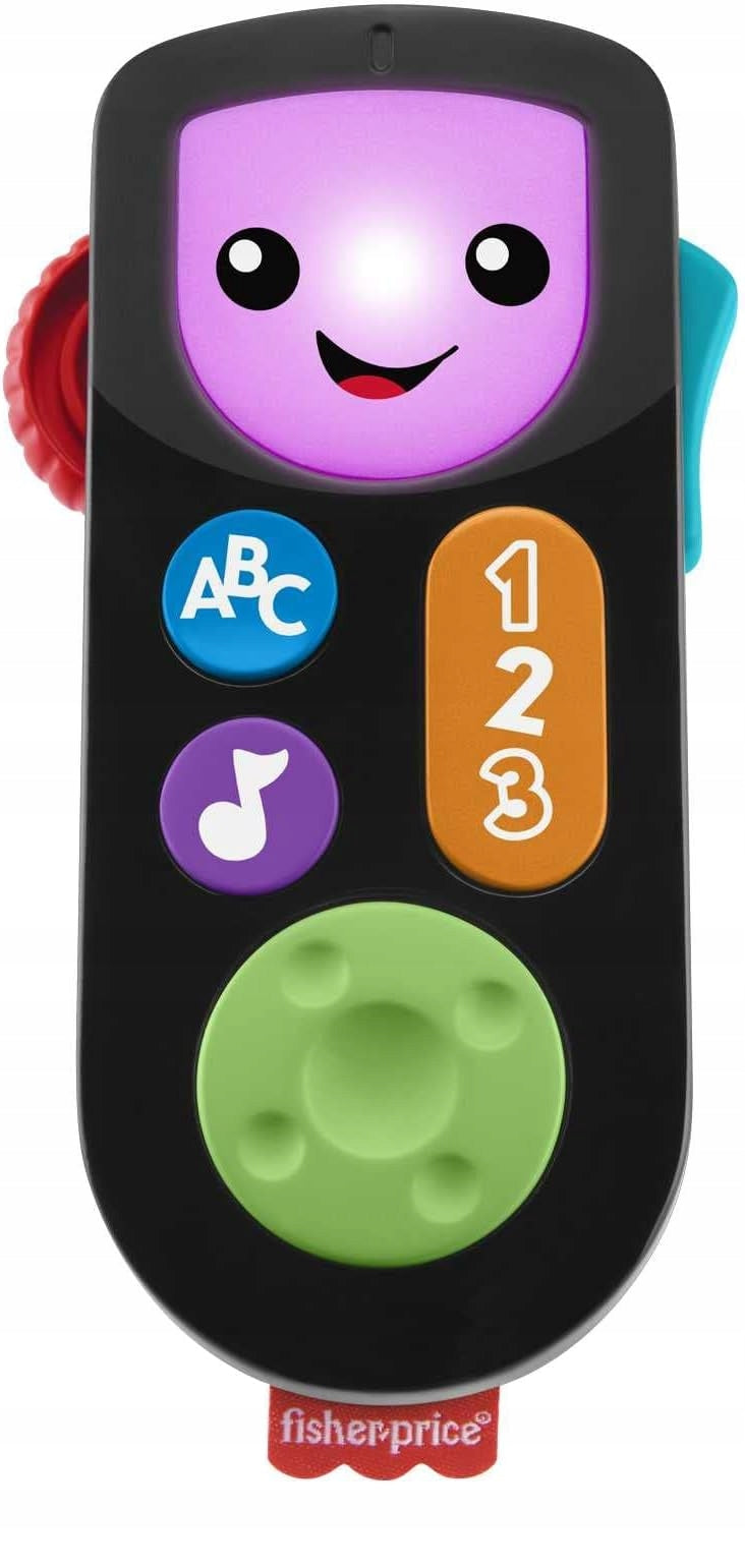 FISHER-PRICE HGY50 pilot interaktywny Smart TV J.NIEMIECKI, czarny pilot edukacyjny z ABC i 1-3