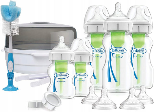 DR. BROWN'S microwave sterilizer + bottles and brush