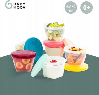 Recipiente BABYMOOV Babybols, set de 6 × 180 ml