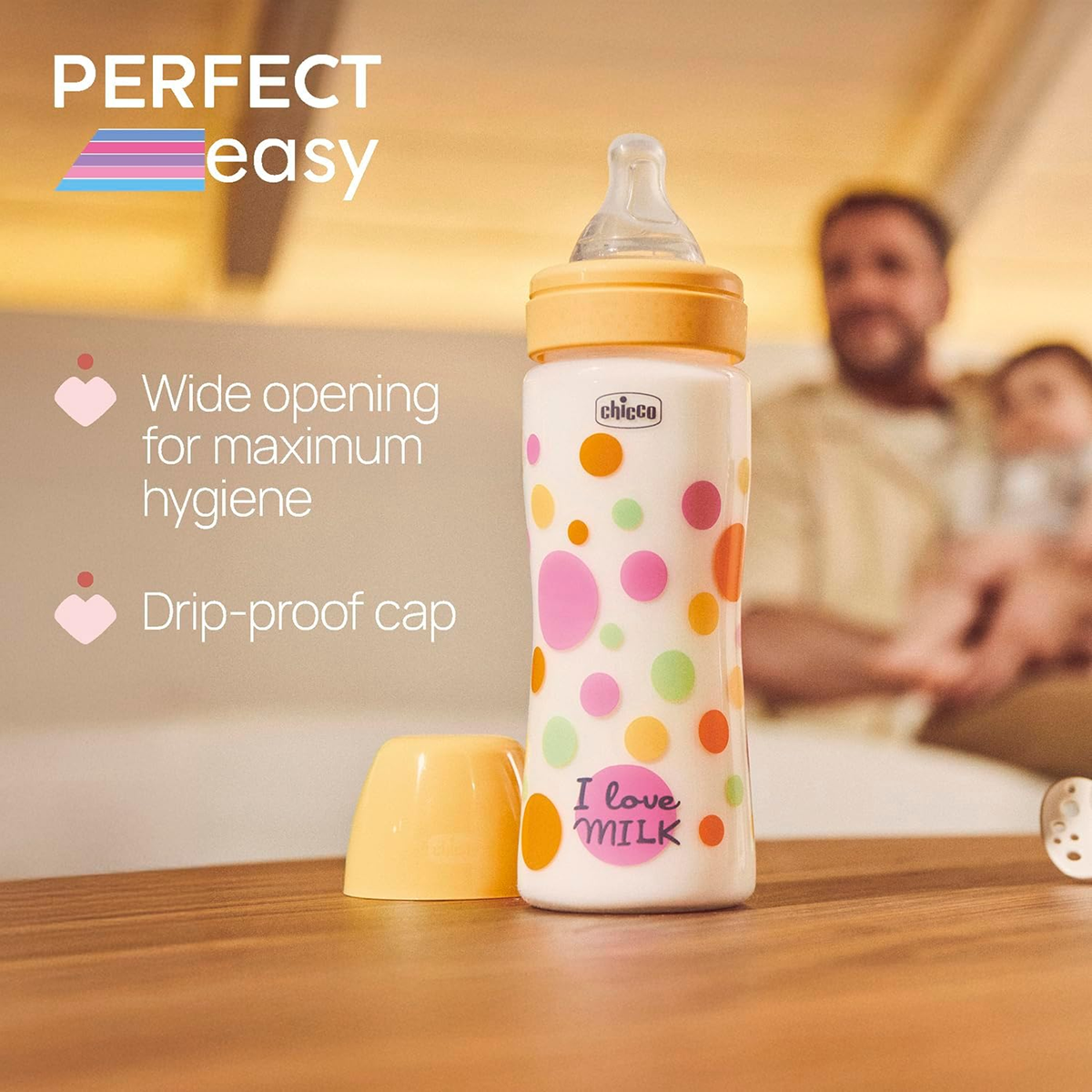 CHICCO μπιμπερό Perfect Easy 4 μηνών+ 300 ml
