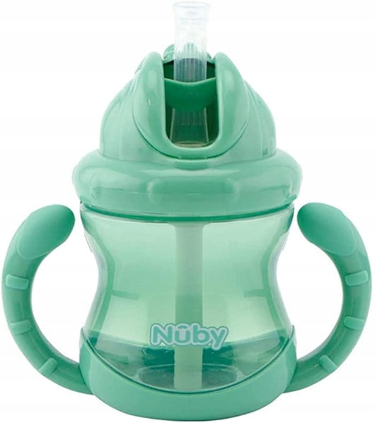 NUBY Trinklernbecher mit Strohhalm 12m+ 270ml