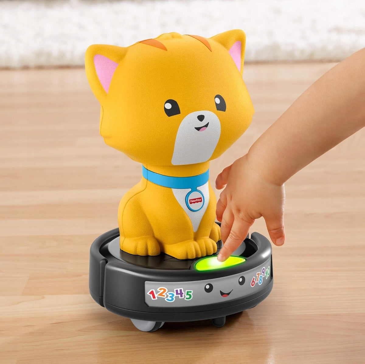 FISHER-PRICE GMX70 Γάτα που οδηγεί ρομποτική σκούπα, μελωδίες και φώτα